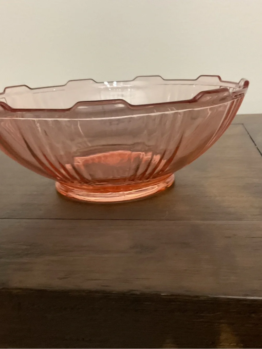 Pink Glass Decorative Bowl - Home Accents 8” x 3”